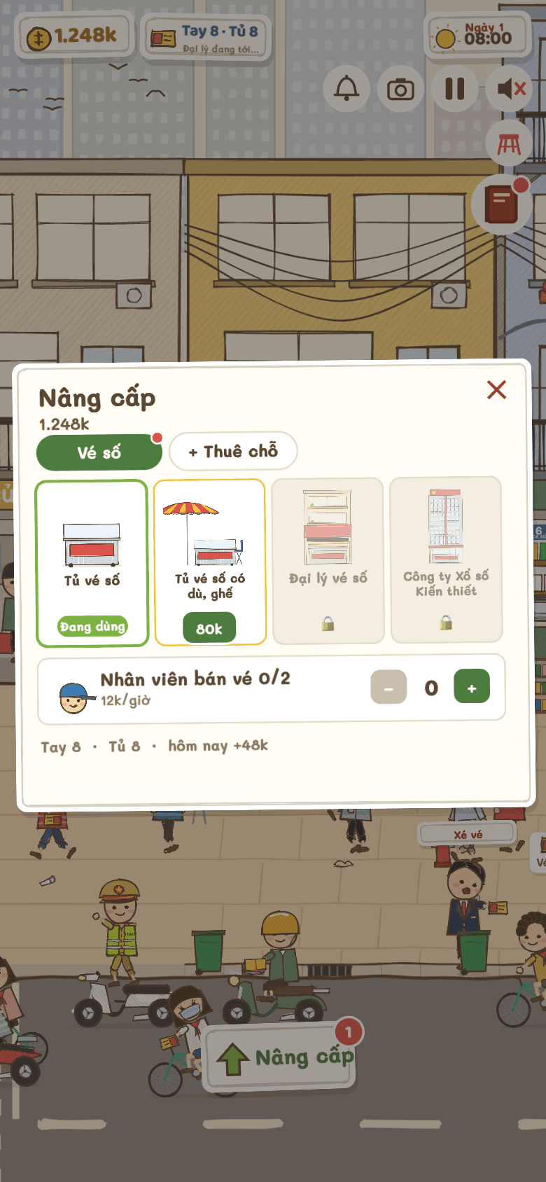 Bảng nâng cấp vé số