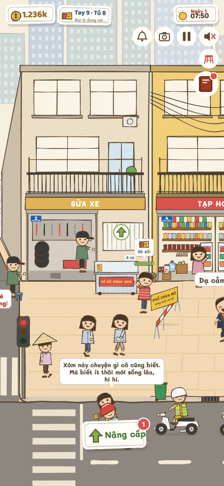 Nhân vật bán vé ở tủ