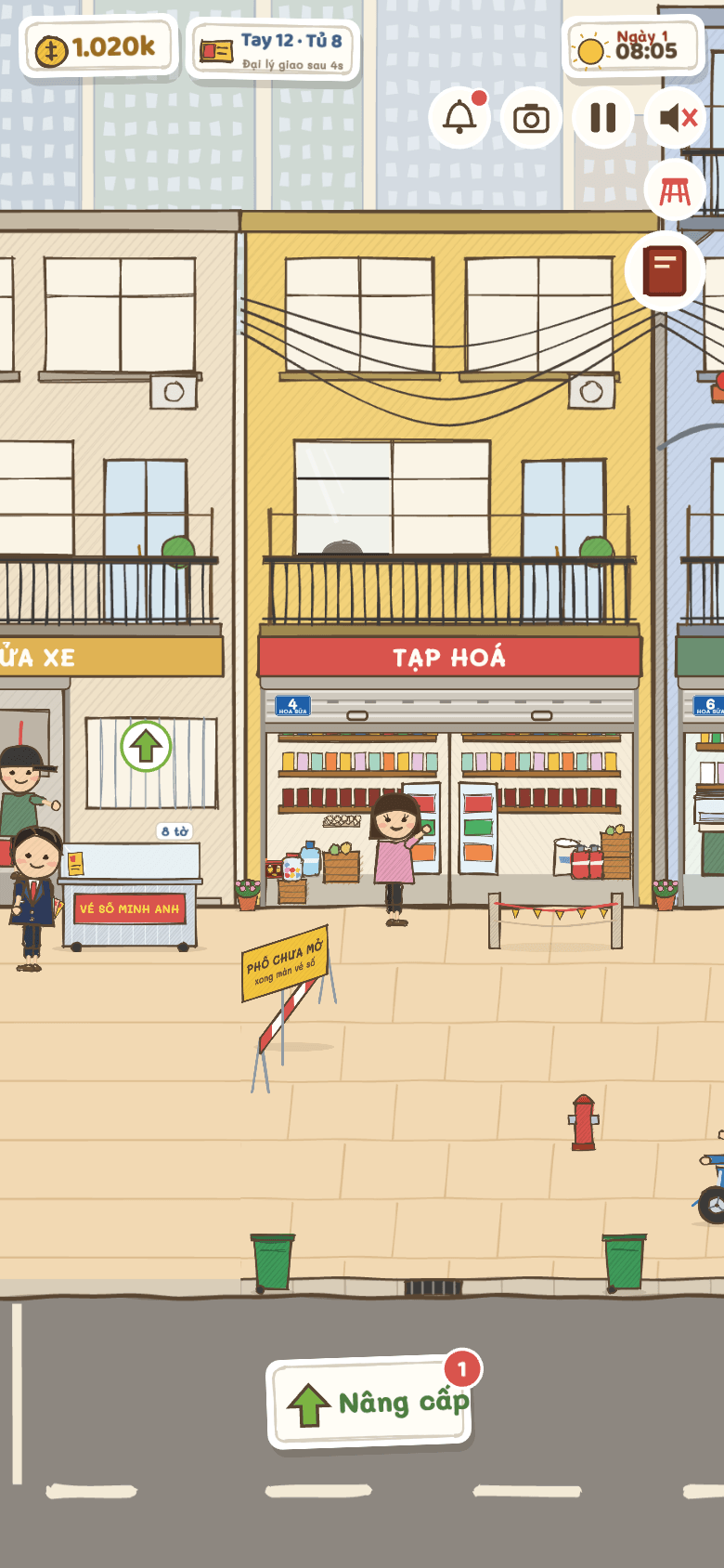 Vỉa hè còn rào khi chưa xong màn vé số