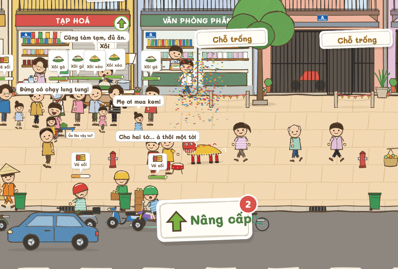 Múa lân khai trương giữa phố, bà con xúm lại xem