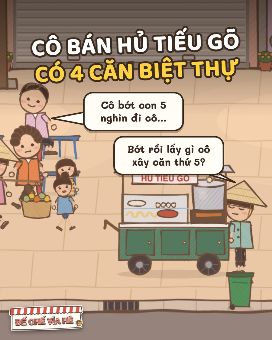 Cô bán hủ tiếu gõ có 4 căn biệt thự