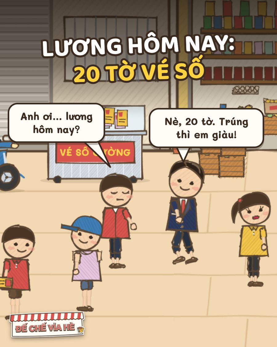 Lương hôm nay: 20 tờ vé số
